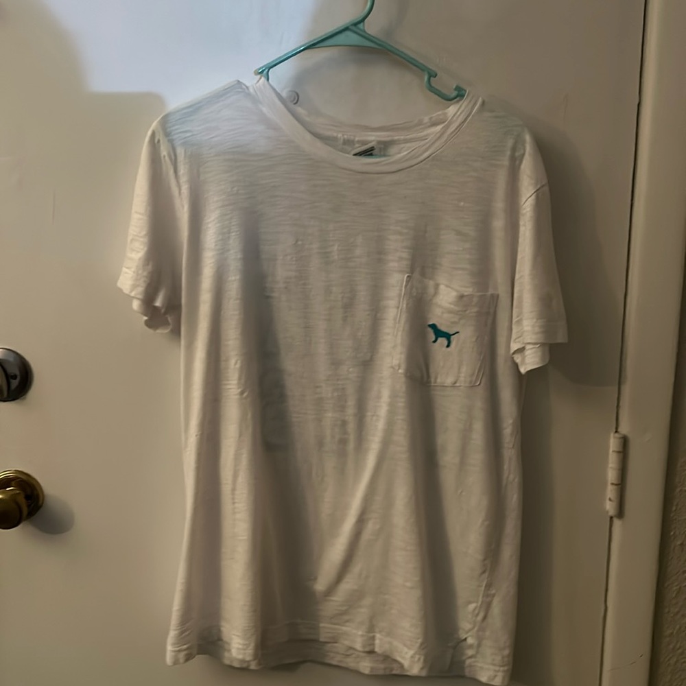 PINK Victoria Secret Short Sleeve Campus T-Shirt S Cozycore Preppy Casual Comfy - Picture 3 of 8